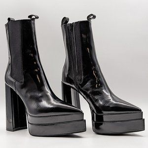 Jeffrey Campbell Women Distortion Patent Leather Platform Chelsea Boots size 11